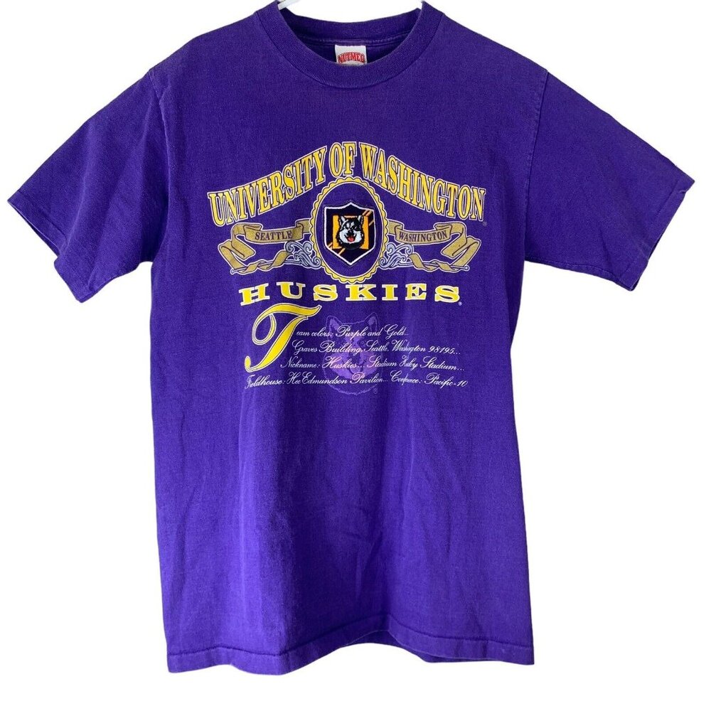 Vintage Huskies Shirt Size M Nutmeg Mills Single Stitch Seattle Washington